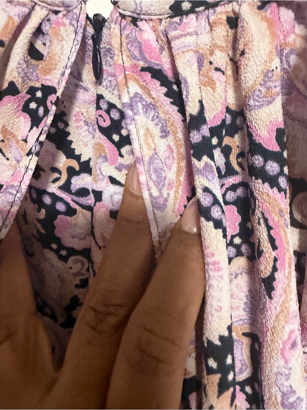 Pink Paisley Ruffle Halter jumpsuit - Picture 8 of 9